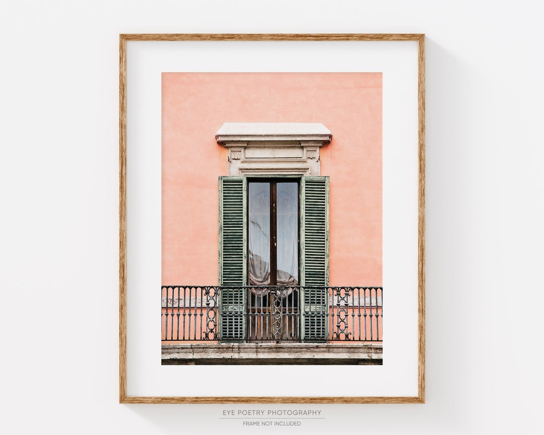 Window View Poster Rome Rome Italy Print, Rustic Window Photo, Italy Wall Art, Travel ...