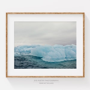 Iceberg Photograph, Iceland, Glacier Lagoon, Winter Nature Photography Print, Scandinavian Art Print, Modern Wall Art "Arctic Drift"