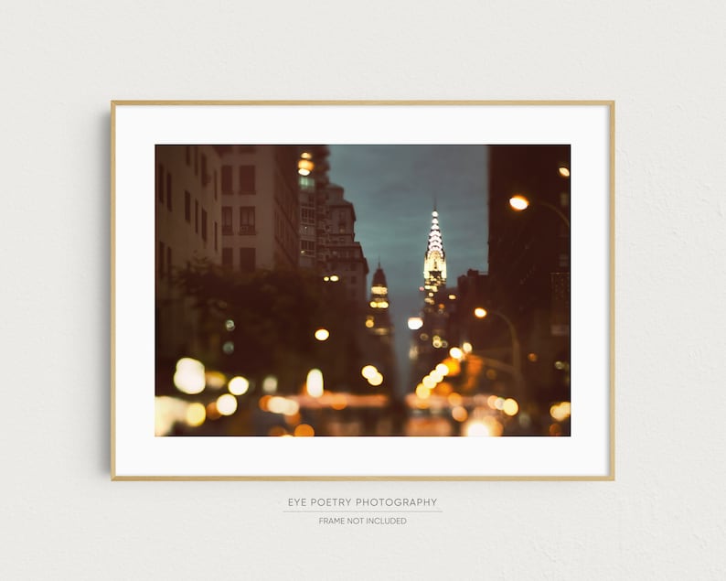 New York Photography, Large Wall Art Prints, Abstract NYC Prints, Chrysler Building, Living Room Wall Art, NYC Art, Travel Photography image 1