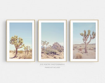 Joshua Tree Prints, Boho Wall Art, Set of 3 Prints, Desert Prints, Boho Decor, Southwestern Landscape Photography Prints
