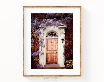 London Door Surrounded by Flowers, London Photography Print, Travel Photography, Housewarming Gift for Her "Dream Home"