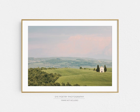 Italy Print, Tuscany Rural Landscape, Modern Farmhouse Wall Art, Italian Wall Decor, Val d'Orcia, Travel Photography