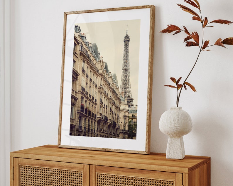 Eiffel Tower Photograph, Paris Photography Print, Vertical Paris Print, Large Art, Eiffel Tower Picture, Girlfriend Gift for Her image 1