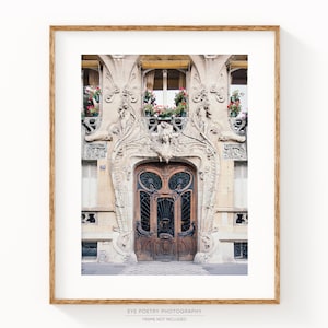 Paris Wall Art Print, Art Nouveau Door Photo, France Travel Photography, French Wall Decor