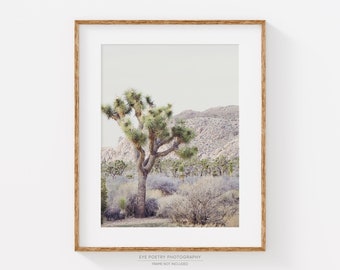 Joshua Tree Photography Print, Desert Landscape Print, Boho Wall Art, Cactus Print, Boho Decor, Wall Art Print