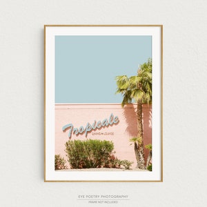 Palm Springs Cocktail Lounge Photography Print, Bar Cart Print, Mid Century Modern Decor, Retro Kitchen Wall Art