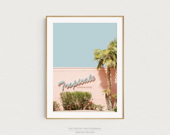 Palm Springs Cocktail Lounge Photography Print, Bar Cart Print, Mid Century Modern Decor, Retro Kitchen Wall Art