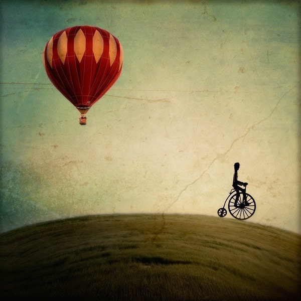 Penny Farthing for Your Thoughs  - 8x8 Fine Art Print