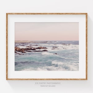 California Print, Monterey Coast Photo, Pastel Seascape, Landscape Photography Print, Large Ocean Wall Art, Beach Decor