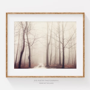 Forest Print Nursery, Winter Landscape Photography, Nature Photography Print, Snow, Fog, Landscape Print, Forest Wall Art "Bush of Ghosts"