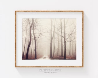 Forest Print Nursery, Winter Landscape Photography, Nature Photography Print, Snow, Fog, Landscape Print, Forest Wall Art "Bush of Ghosts"