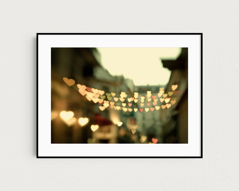 Fine Art Photography, Paris Photography Print, Valentines Day Gift for Her, Large Wall Art Print, Romantic Bedroom Wall Decor, Heart Print image 5