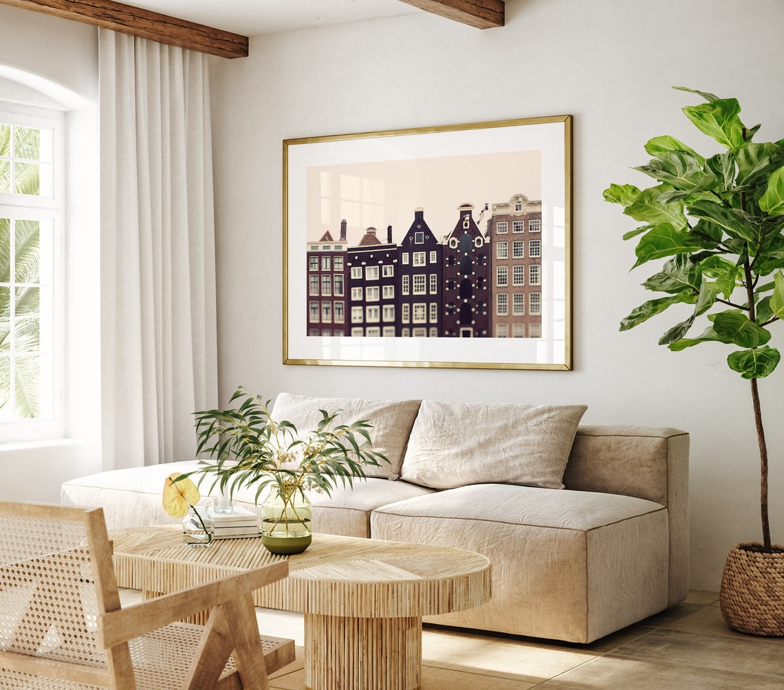 Amsterdam Print, Canal Houses Photo, Large Horizontal Wall Art Print ...