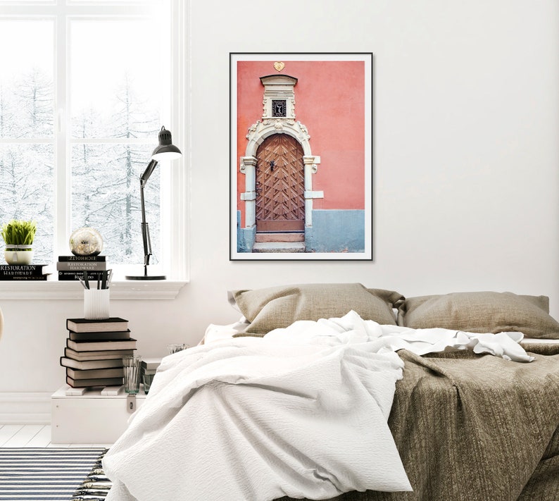 Stockholm Print, Door Photo, Scandinavian Wall Art, Large Wall Art, Hygge Print, Pink, Blue, Photography Print, Nordic Home Decor image 6