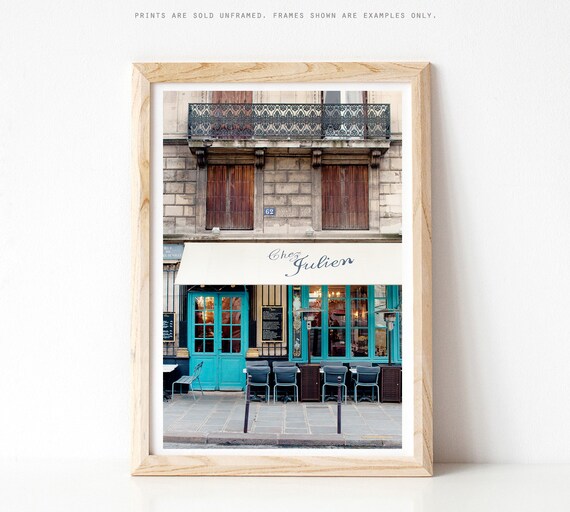 Chez Julien Paris Bistro Photograph Paris Art Kitchen Wall | Etsy