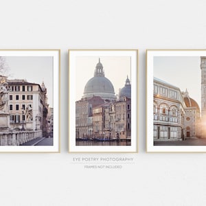 Italy Prints, Wall Art, Set of 3 Prints, Gallery Wall Set, Venice, Florence, Rome, Italy, Europe, Travel Photography