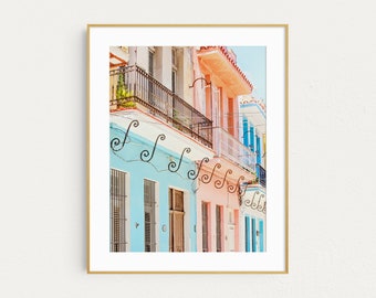 Havana Print, Cuba Photography Print, Colorful Pastel Wall Art, Travel Photography, Caribbean Summer Wall Decor