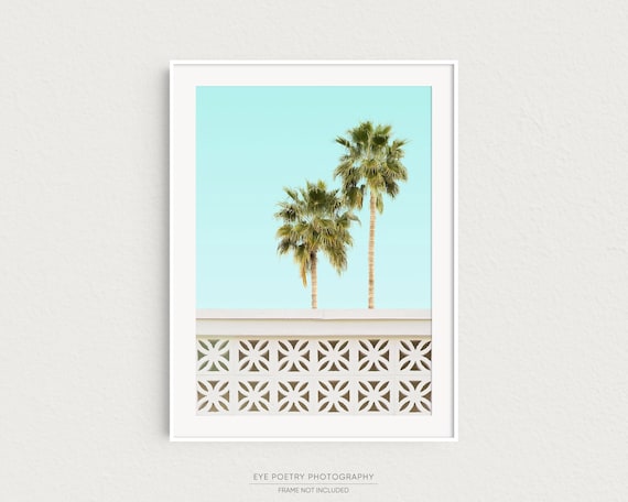 Palm Springs Print, California Wall Art, Prints, Mid Century, Modern Home Decor, 1960s Retro Decor, Palm Trees, Travel Photo