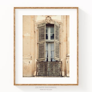 Provence Photography Print, Window Photo, Rustic Decor, Pastel Shabby Chic Decor, French Country Wall Decor, Wall Art, Home Decor image 1