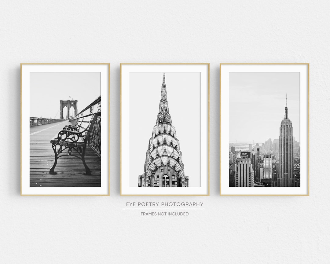 New York Print Set, Black and White Prints, New York City Photography ...