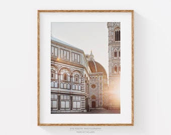 Italy Print, Florence Italy Wall Art, Florence Photography, &quot;Il Duomo&quot; at Sunrise, Living Room Wall Decor, Home Decor, Architecture Print