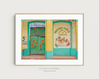 Colorful Food Market in Havana Cuba Photography Print, Kitchen Decor, Large Wall Art