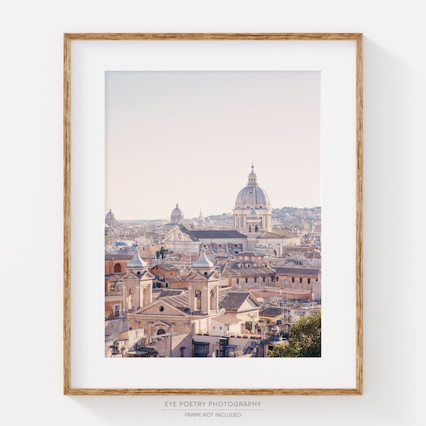 Rome Print, Rome Skyline at Sunrise, Italy Print, Cityscape Photo, Rome Art Print, Travel Photography, Italian Wall Art