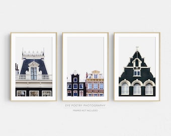 Amsterdam Prints, Set of 3 Prints, Scandinavian Prints, Wall Art Prints Set, Hygge Decor, Minimal Modern Photography Prints, Architecture