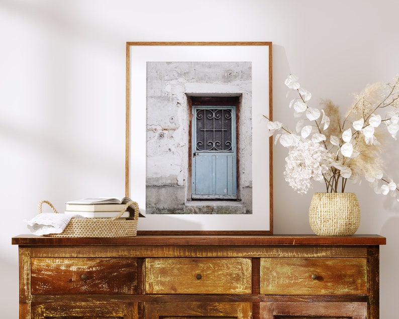 Paris France Blue Door Photo, Paris Wall Art Prints, French Wall Decor, Travel Photography image 5