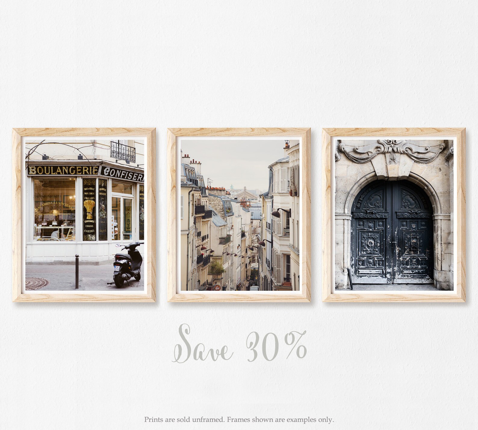 Paris Wall Art Set of 3 Prints Print Set Paris Prints Etsy