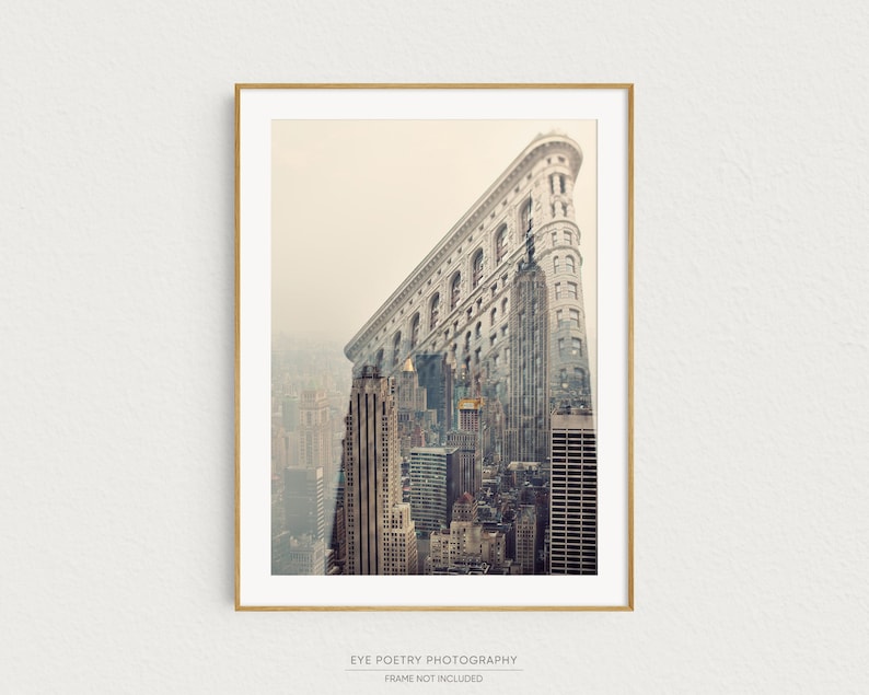 New York Print, NYC Skyline, New York City Photo, Empire State Building, Flatiron, Wall Art Print, Travel Photography Print image 1