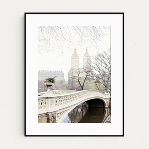 Bow Bridge in Central Park Photo, New York Print, Travel Photography, Neutral NYC Wall Art, City Art Print image 8