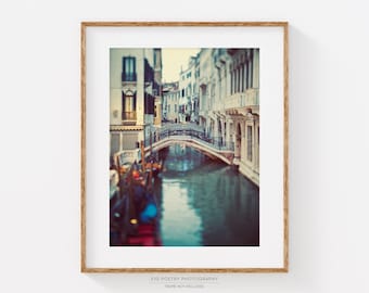 Venice Italy Wall Art, Venice Print, Travel Photography, Venice Canal Photo, Europe, Italian Wall Decor - Blue Venice