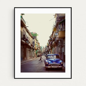 Cuba Photography, Cuba Wall Art, Central Havana Cuba, City Street Photography, Vintage Car, Travel Photography, Cuba Print La Habana image 4