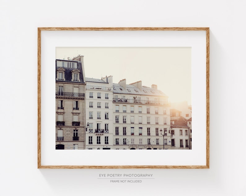 Paris Photography Print, Art Prints, Sunrise in Paris Print, French Home Decor, Travel Print, Paris Wall Art Sun Also Rises image 1