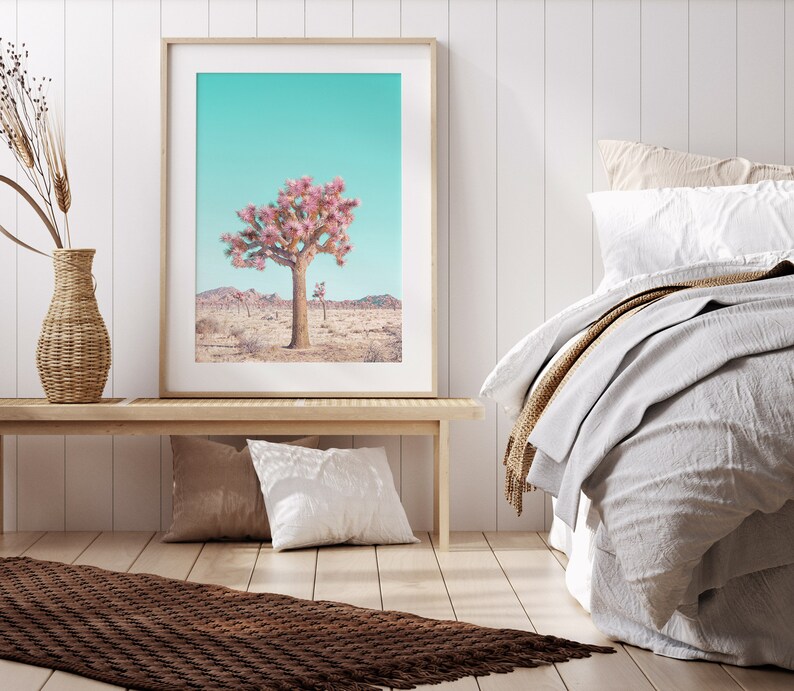 Joshua Tree Art Print, Desert Landscape Photography, Cactus Wall Art ...