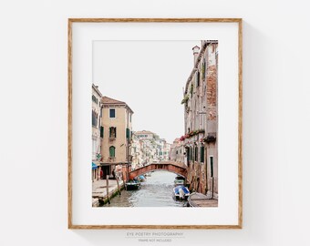 Venice Print, Cannaregio Canal Photo, Travel Print, Venice Italy Photography, Wall Art Print, Neutral Wall Decor