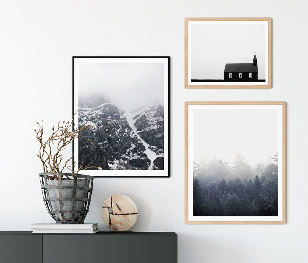 Minimalist Landscape Photography, Nordic Wall Art, Set of 3 Prints ...