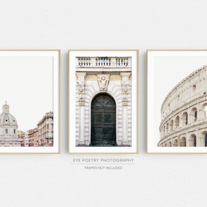 Rome Prints, Gallery Wall Set of 3 Prints, Rome Italy Wall Art, Travel Photography, City Art, Neutral Italian Wall Decor