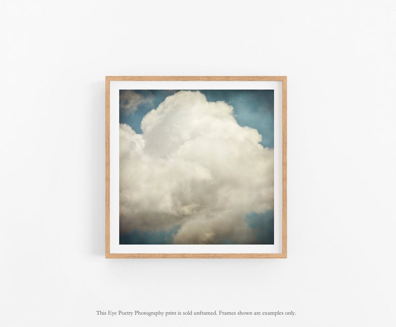 Cloud Photography Blue Nursery Art Cloud Print Nature Etsy