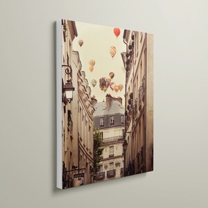 Paris Canvas Art, Large Art, Paris Wall Art, Large Wall Art Canvas, Hot Air Balloons, Canvas Print, French Wall Decor image 5