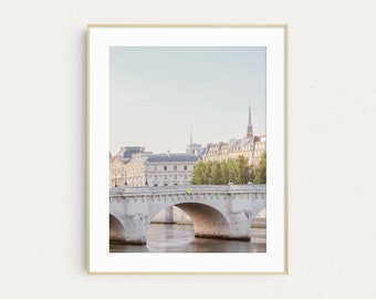 Pont Neuf in Paris Print, Seine River Photo, City Art, Romantic Paris Wall Art, France Europe, Travel Photography