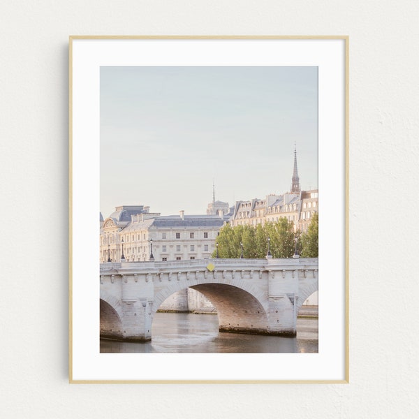Pont Neuf in Paris Print, Seine River Photo, City Art, Romantic Paris Wall Art, France Europe, Travel Photography
