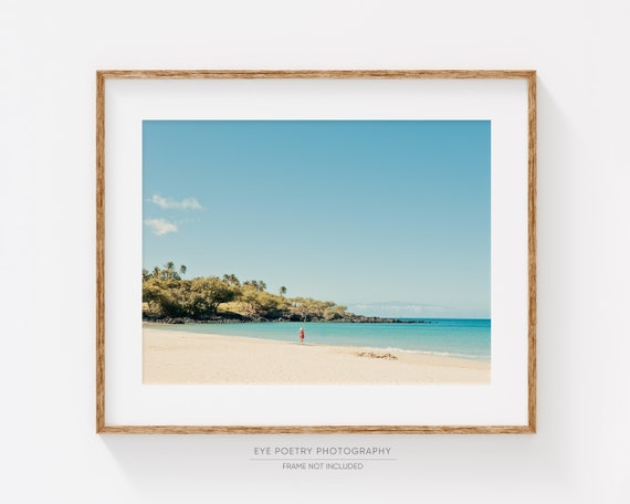 Beach Print, Maui Hawaii Photo, Ocean Landscape, Coastal Wall Art, Travel Photography, Tropical Decor