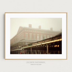 Cafe du Monde, Jackson Square, art de la Nouvelle-Orléans, art du quartier français, décoration murale, NOLA, impression photographie de la Nouvelle-Orléans, voyage