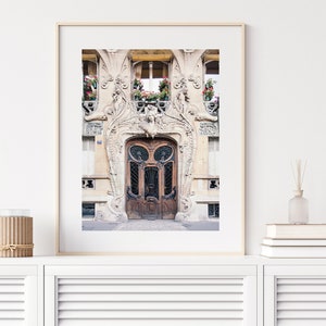 Paris Wall Art Print, Art Nouveau Door Photo, France Travel Photography, French Wall Decor bild 3