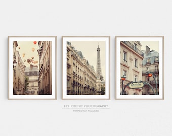 Paris Art Prints, Paris Photography,  Set of 3 Prints, Fine Art Prints, Paris Prints Set, Travel, Wall Art Prints, Paris Decor, Eiffel Tower