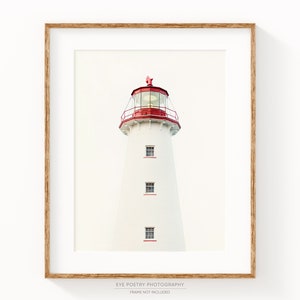 Lighthouse Photograph, PEI Canada, Coastal Decor, Beach Becor, Minimalist Coastal Art, Wall Decor, Nautical Wall Print - To the Lighthouse