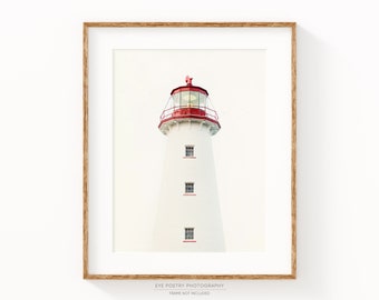 Lighthouse Photograph, PEI Canada, Coastal Decor, Beach Becor, Minimalist Coastal Art, Wall Decor, Nautical Wall Print - To the Lighthouse