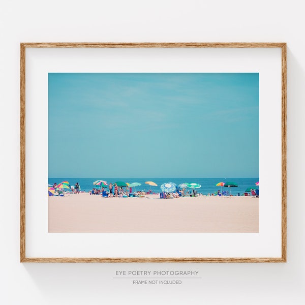Beach Wall Art, Beach Umbrellas Photo, California Photography Print, Beach Wall Decor, Summer Decor, Printed Art